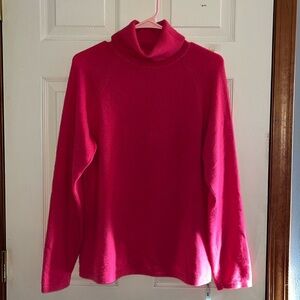 Marshall Fields-XL-pink-100% Cashmere, turtleneck, long sleeve, soft, sweater.